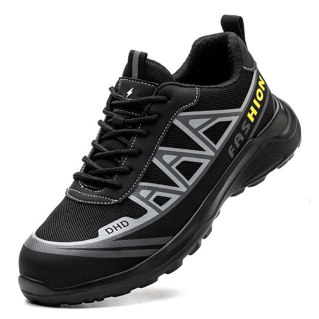 Wide Men's Safety Shoes - MaxGuard S3-Black Grey-5.5-State of Style