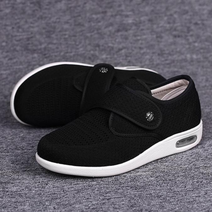 Wide Orthopaedic Diabetic Women's Shoes - ComfortPlus-Black-5-State of Style