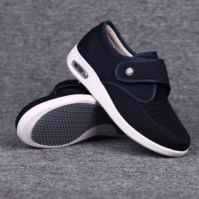 Wide Orthopaedic Diabetic Women's Shoes - ComfortPlus-Blue-5-State of Style