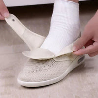 Wide Orthopaedic Diabetic Women's Shoes - ComfortPlus-Cream-5-State of Style