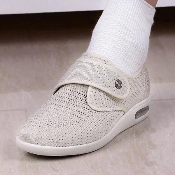 Wide Orthopaedic Diabetic Women's Shoes - ComfortPlus-Cream-5-State of Style
