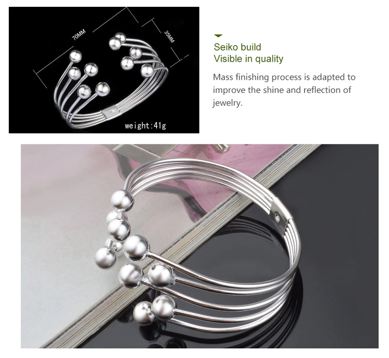 Wide Pearl Bracelet | 925 Sterling Silver-State of Style