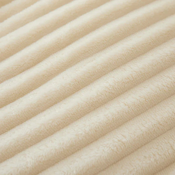 Wide Striped Flannel Fleece Blanket - CozyStripe-Red-100x150cm-State of Style