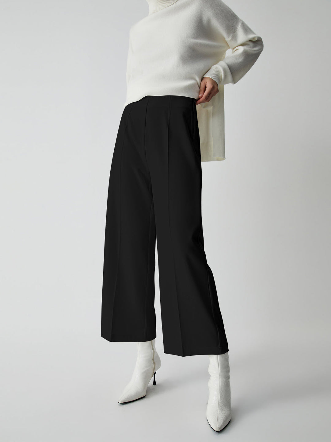Wide Trousers for Women - Selina-Black-XS-State of Style