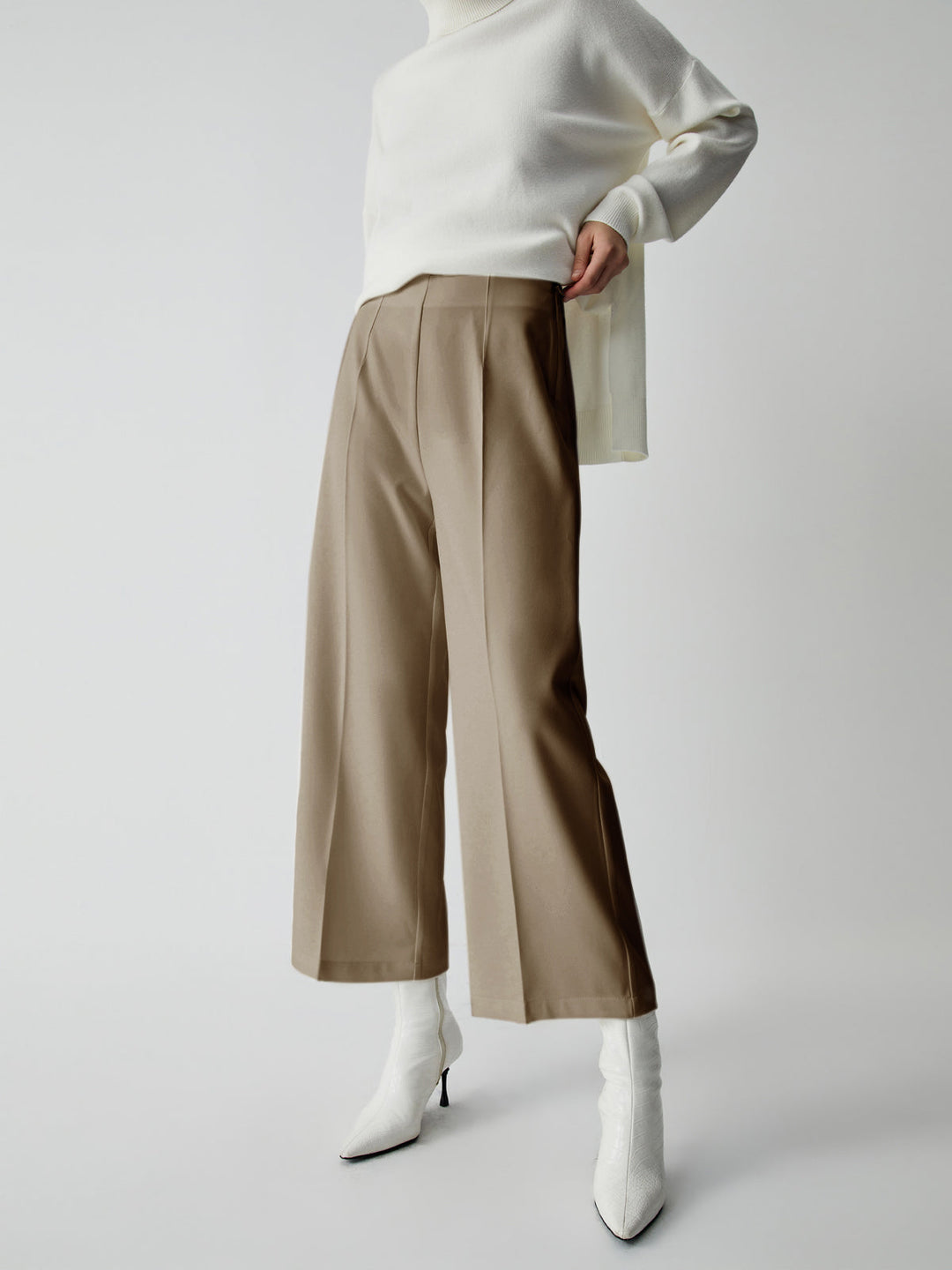 Wide Trousers for Women - Selina-Khaki-XS-State of Style