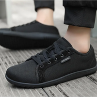 Wide Zero Drop Sneakers - StrideEase-3.5-Black-State of Style