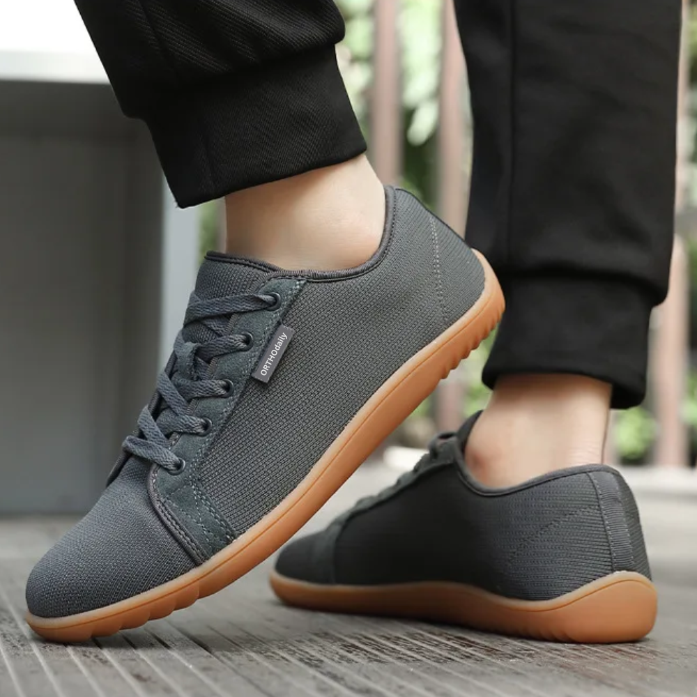 Wide Zero Drop Sneakers - StrideEase-3.5-Black-State of Style