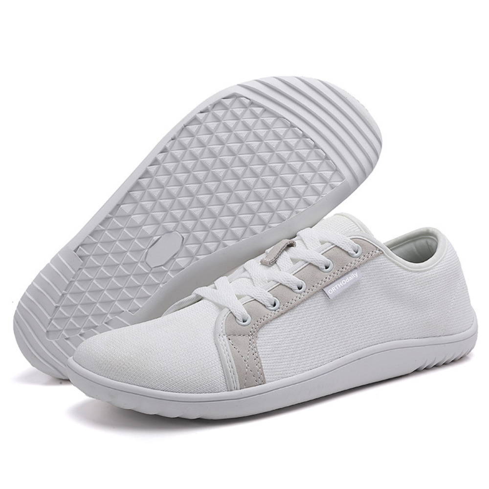 Wide Zero Drop Sneakers - StrideEase-3.5-White-State of Style