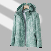 Windproof Ladies Jacket with Hood - Ayla-Green-M-State of Style