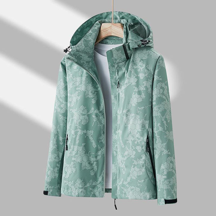 Windproof Ladies Jacket with Hood - Ayla-Green-M-State of Style