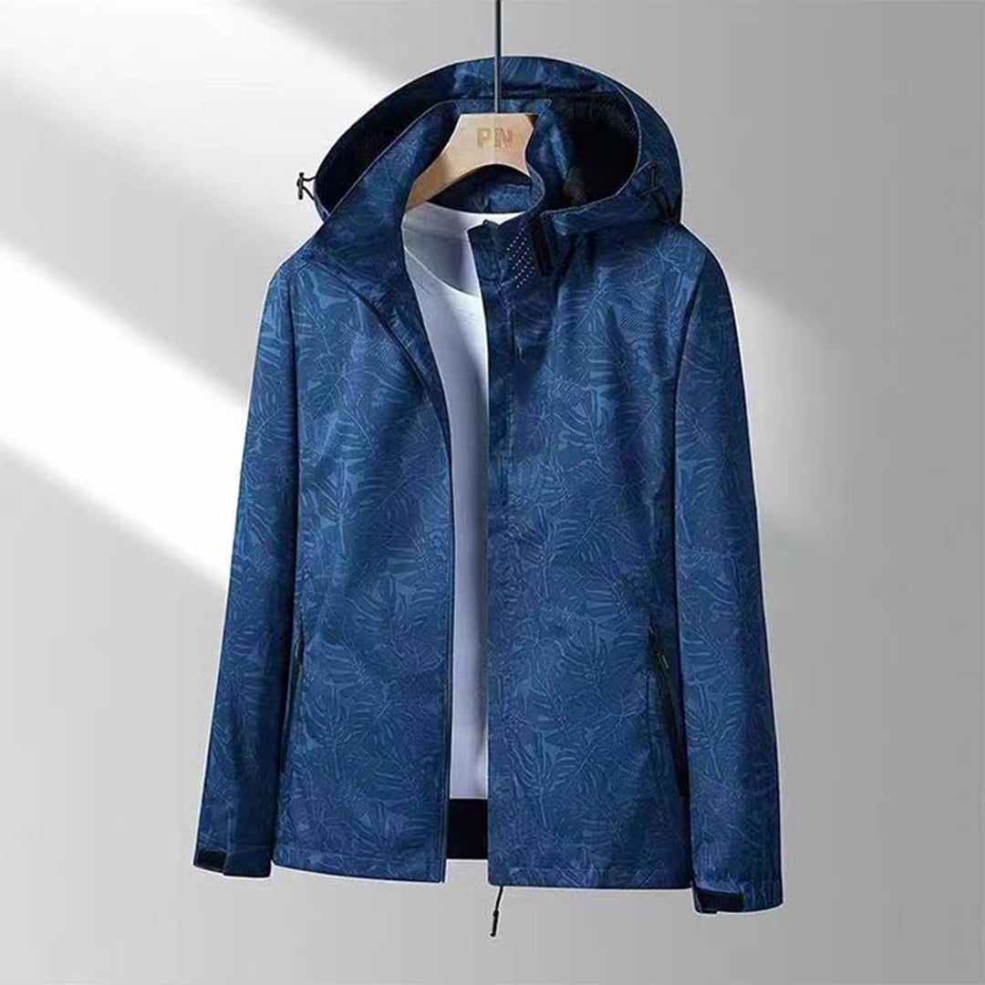 Windproof Ladies Jacket with Hood - Ayla-Marine Blue-M-State of Style