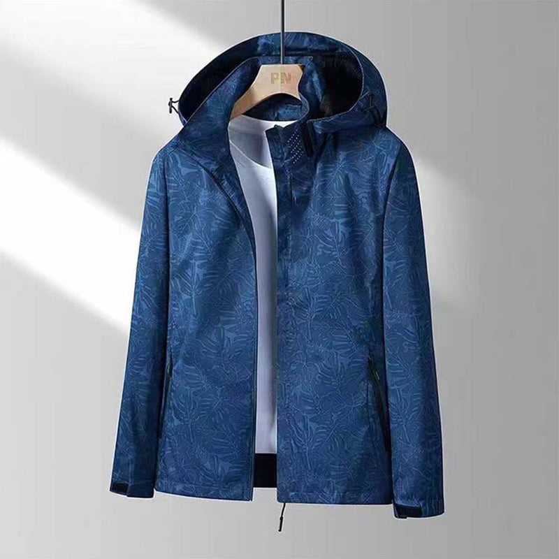 Windproof Ladies Jacket with Hood - Ayla-Marine Blue-M-State of Style