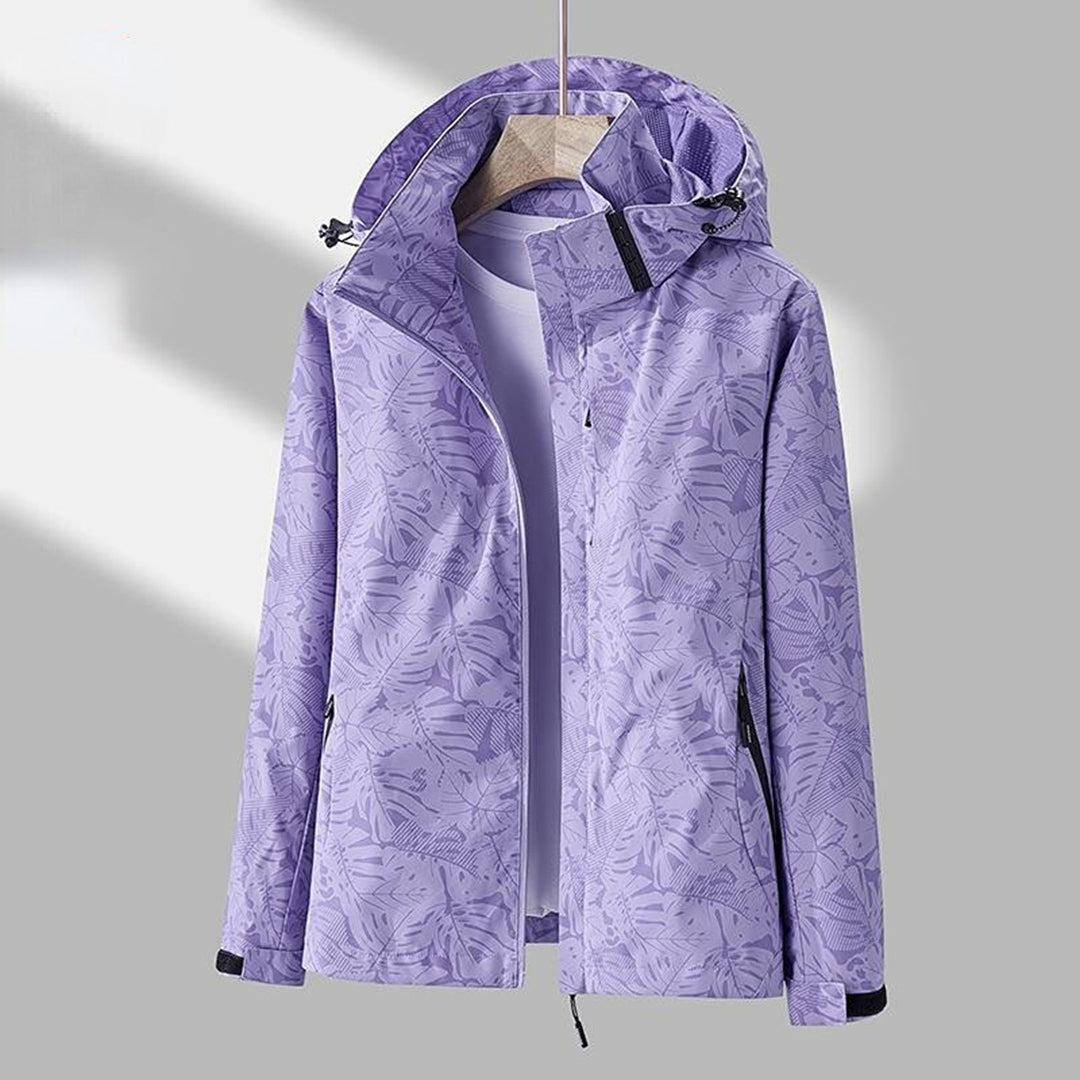 Windproof Ladies Jacket with Hood - Ayla-Purple-M-State of Style