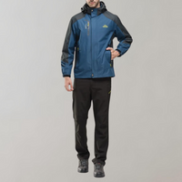 Windproof Men's Jacket - AquaShield-Blue-L-State of Style