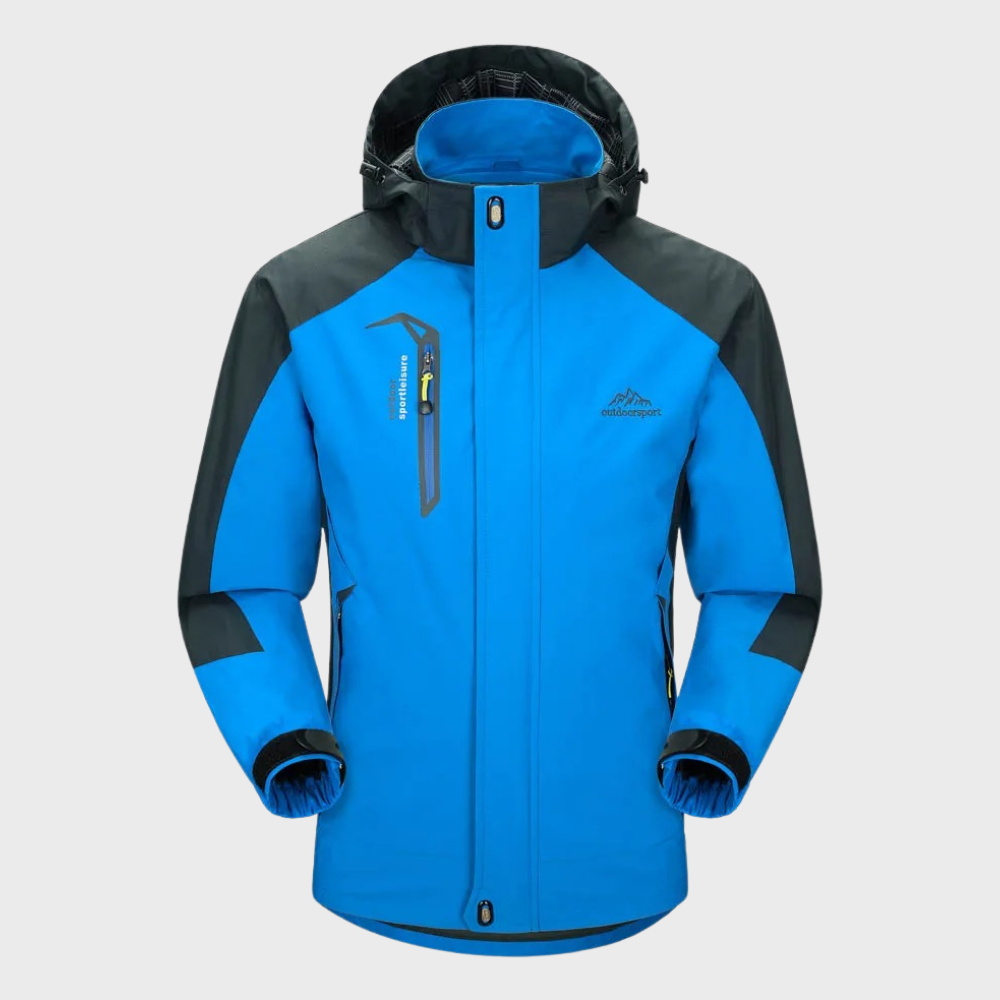 Windproof Men's Jacket - AquaShield-Blue-L-State of Style