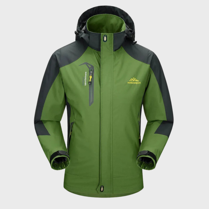 Windproof Men's Jacket - AquaShield-Olive Green-L-State of Style
