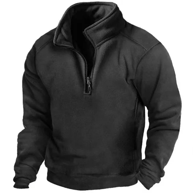 Windproof Men's Sweater - Larsen-Black-S-State of Style