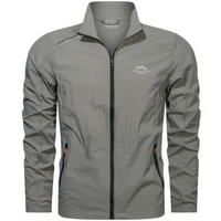 Windproof Summer Jacket for Men with Zip – Stormer-Dark grey-S-State of Style