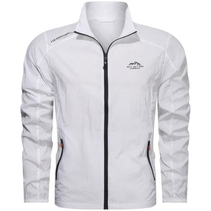 Windproof Summer Jacket for Men with Zip – Stormer-White-S-State of Style