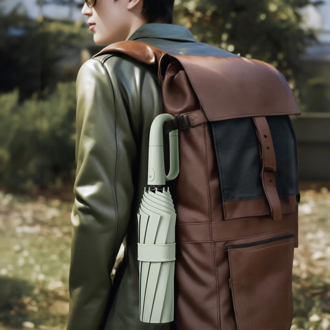 Windproof Umbrella with Reflective Edge - StormGuard-Green-State of Style