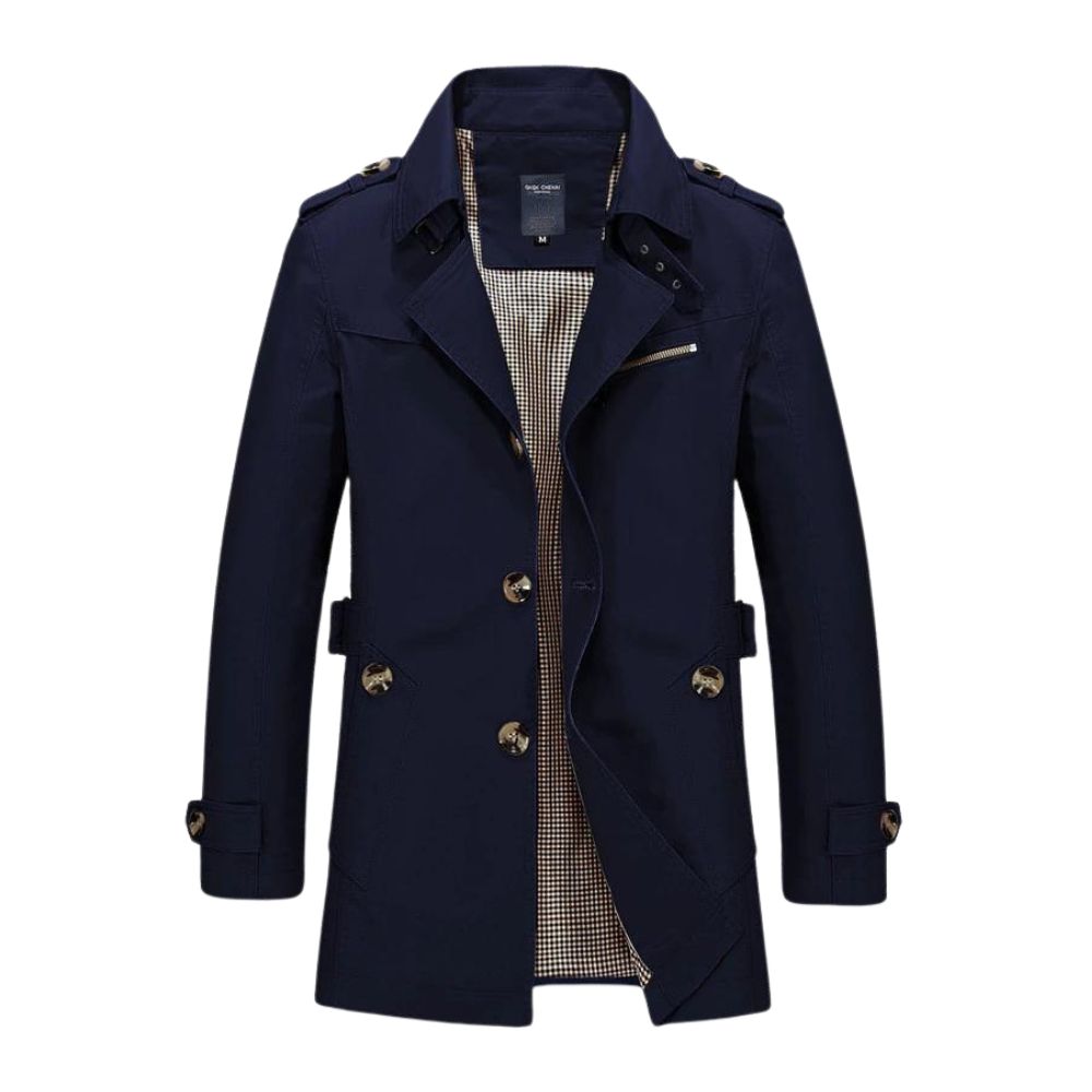 Windproof Winter Jacket for Men - Viktor-Dark Blue-XS-State of Style