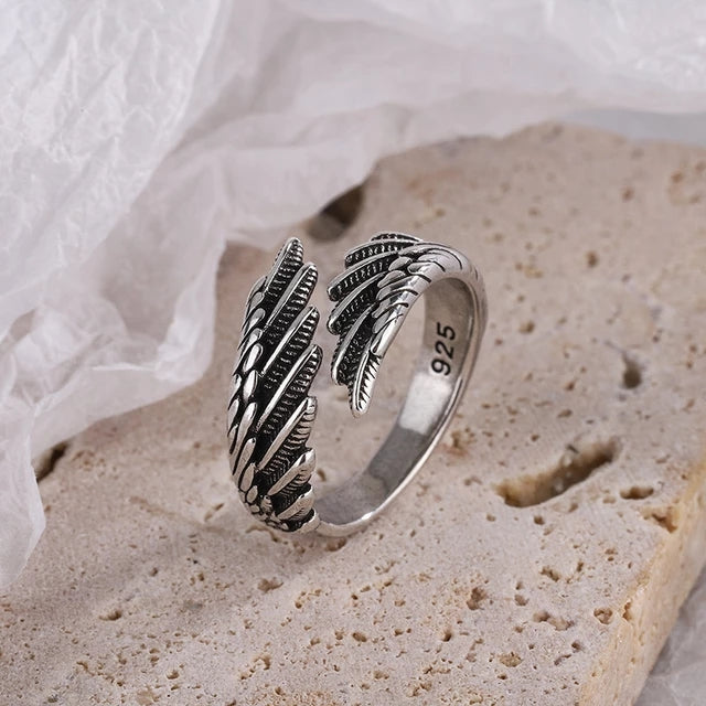 Wing Design Silver Ring | Adjustable Women's Jewellery-State of Style
