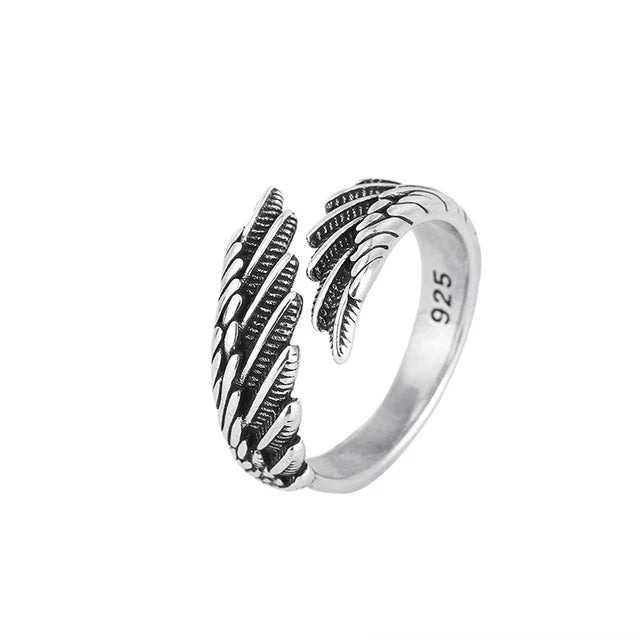 Wing Design Silver Ring | Adjustable Women's Jewellery-State of Style