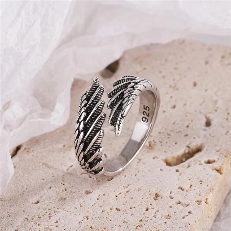 Wing Feather Ring | Adjustable Sterling Silver | Women’s Jewellery-State of Style