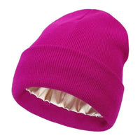 Winter Beanie with Silk Lining - Noor-Magenta-State of Style