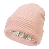 Winter Beanie with Silk Lining - Noor-Pink-State of Style