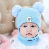 Winter Children's Hat with Pom-Pom-Blue-State of Style
