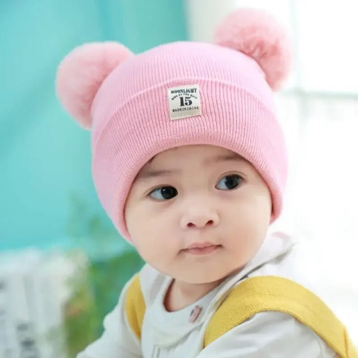 Winter Children's Hat with Pom-Pom-Pink-State of Style