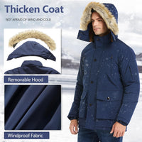 Winter coat with removable hood for men - Gabriel-Black-S-State of Style