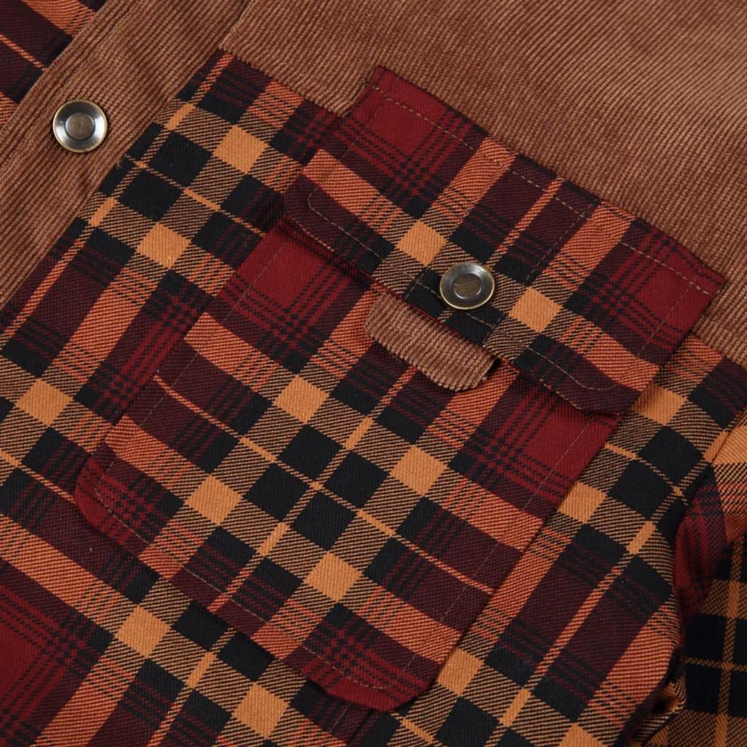 Winter Cotton Shirt Josiah – Business Casual & Warm Outerwear-Grey Green-S-State of Style