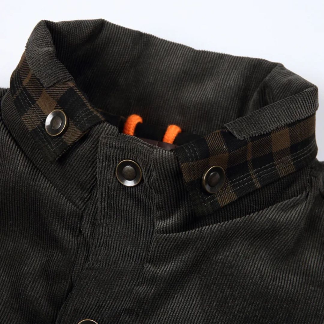 Winter Cotton Shirt Josiah – Business Casual & Warm Outerwear-Grey Green-S-State of Style