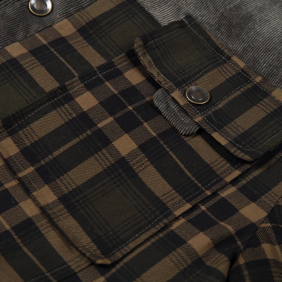 Winter Cotton Shirt Josiah – Business Casual & Warm Outerwear-Grey Green-S-State of Style