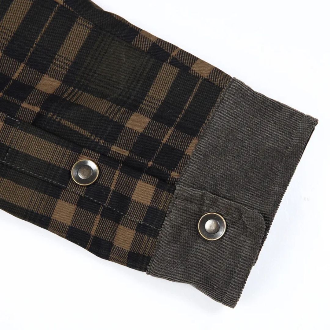 Winter Cotton Shirt Josiah – Business Casual & Warm Outerwear-Grey Green-S-State of Style