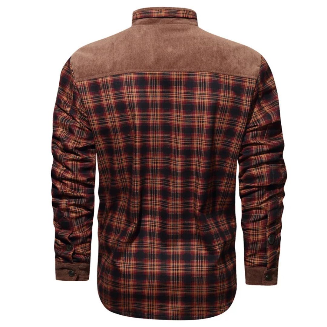 Winter Cotton Shirt Josiah – Business Casual & Warm Outerwear-Grey Green-S-State of Style