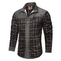 Winter Cotton Shirt Josiah – Business Casual & Warm Outerwear-Grey Green-S-State of Style