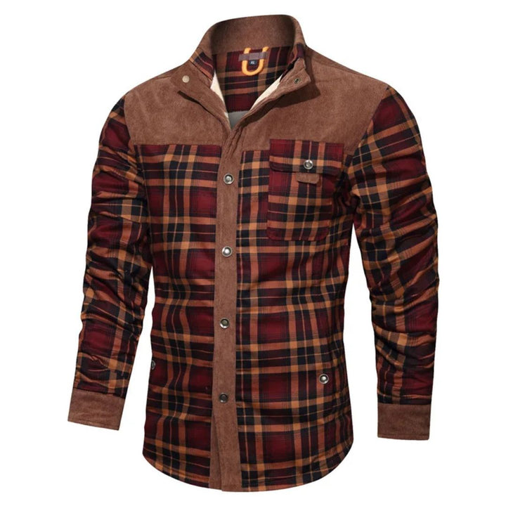 Winter Cotton Shirt Josiah – Business Casual & Warm Outerwear-Khaki Brown-S-State of Style