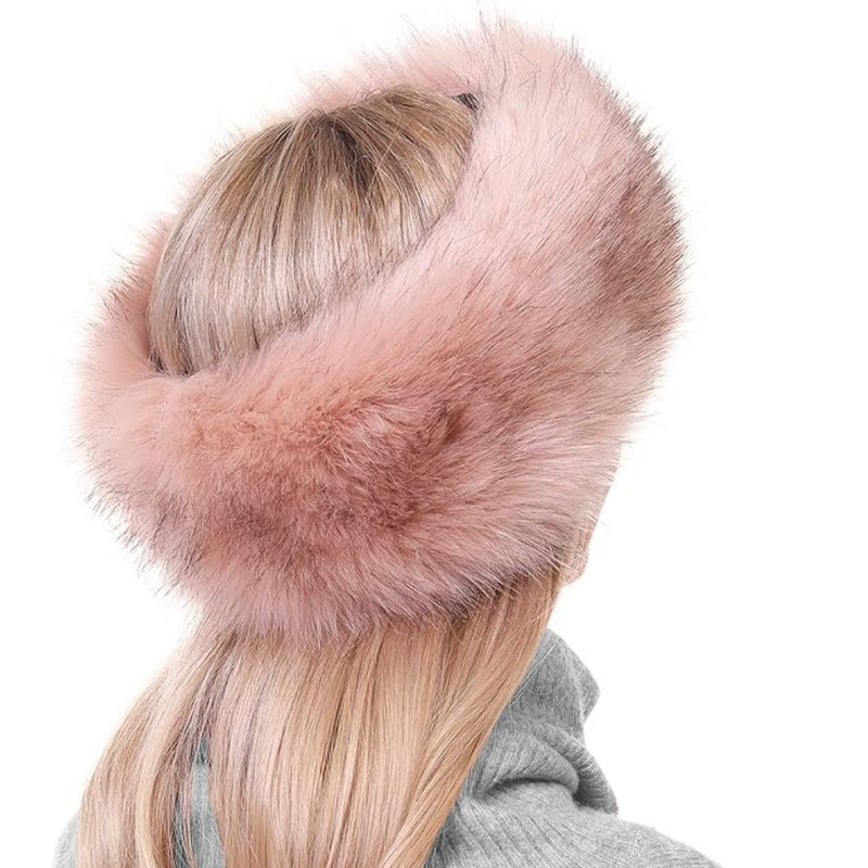 Winter Headband made of Imitation Fur – Olga-White-State of Style