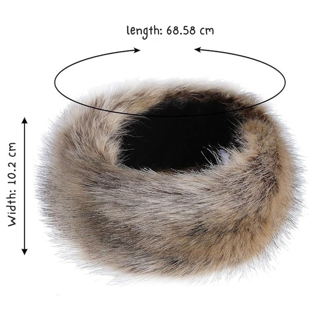 Winter Headband made of Imitation Fur – Olga-White-State of Style