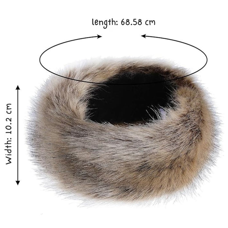 Winter Headband made of Imitation Fur – Olga-White-State of Style