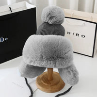 Winter Shield Earflap Ski Hat for Women - Tressa-Grey-State of Style