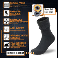 Winter Thermal Boot Socks - HeatGrip-6 pairs of mixed colours-State of Style