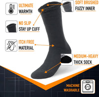 Winter Thermal Boot Socks - HeatGrip-6 pairs of mixed colours-State of Style