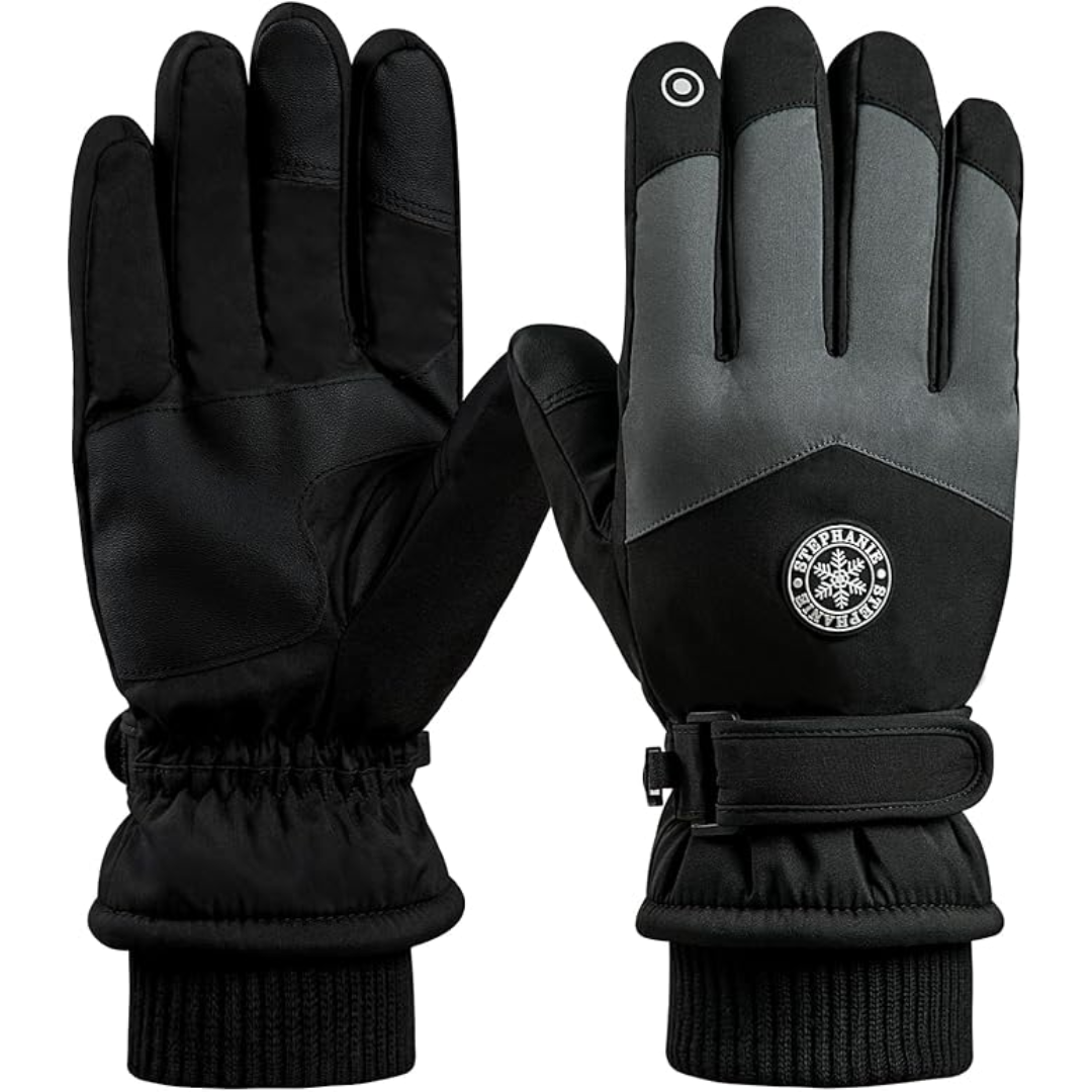 Winter Thermal Fleece Touchscreen Gloves - ThermaTouch-Black snow-State of Style