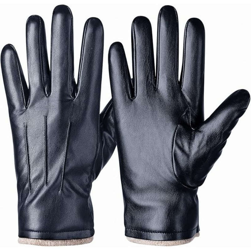 Winter Thermal Touchscreen Leather Gloves - Mason-Marine blue-State of Style