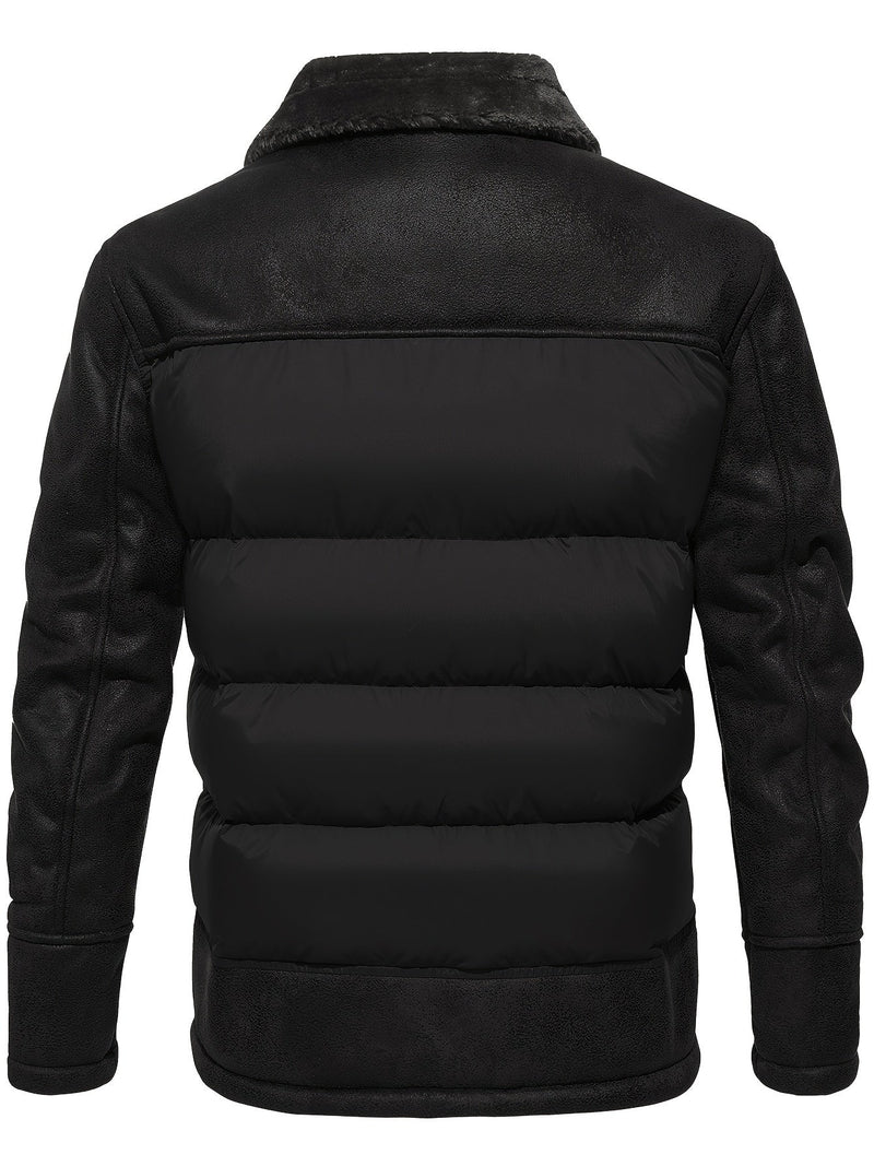 Winter Warm Fleece Jacket for Men - Jasper-Black-S-State of Style