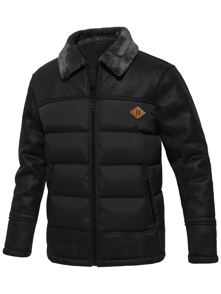 Winter Warm Fleece Jacket for Men - Jasper-Black-S-State of Style